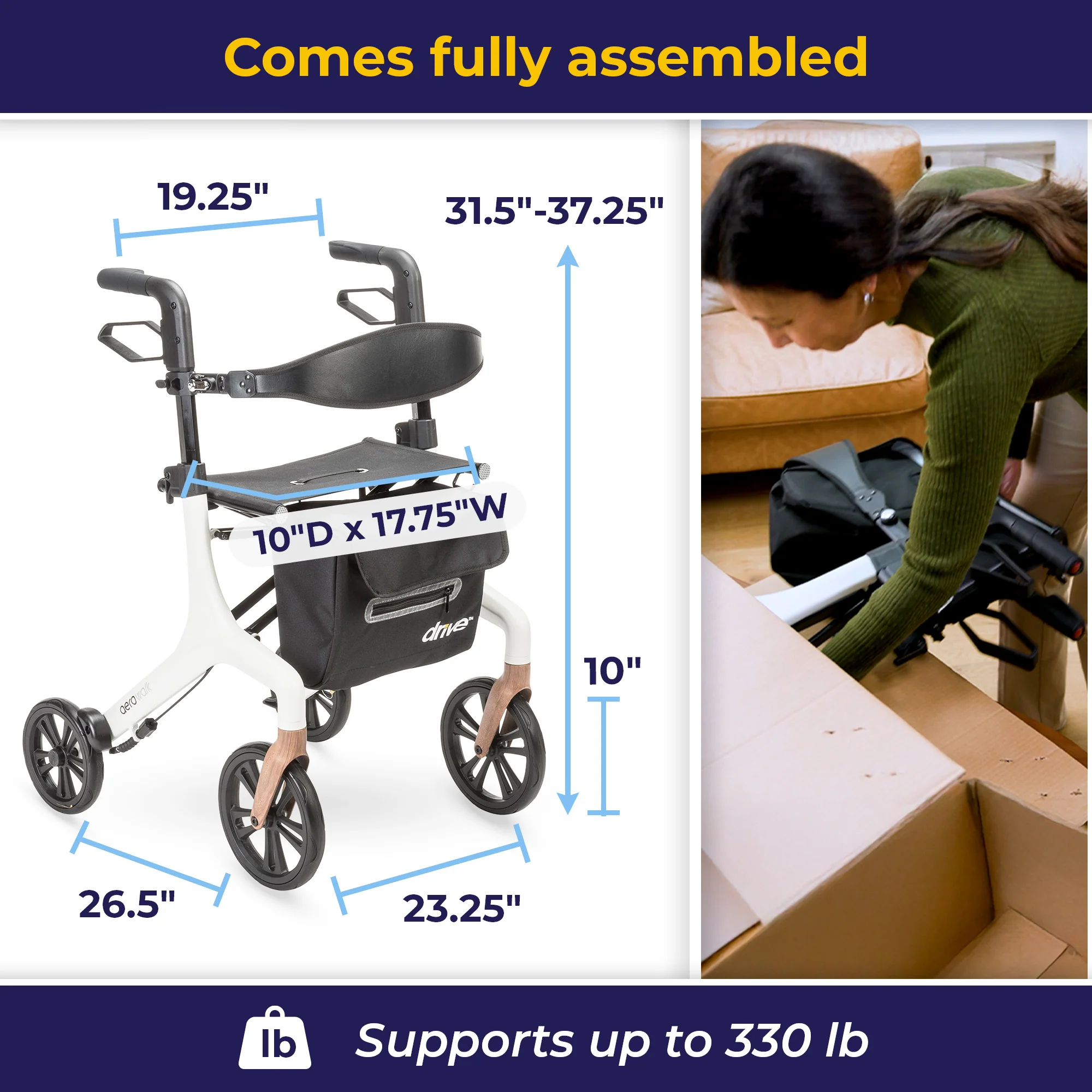 AeroWalk Ultra-Lite Rollator - Image 40