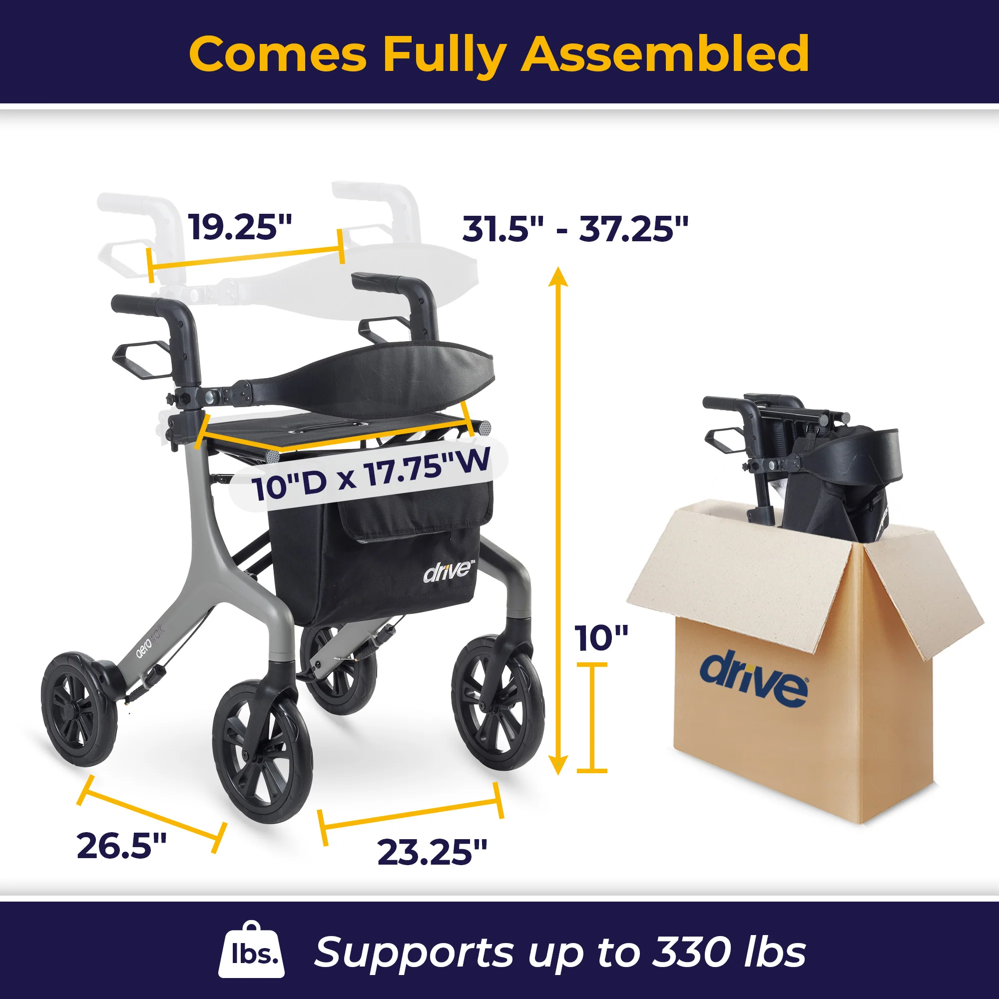 AeroWalk Ultra-Lite Rollator - Image 50