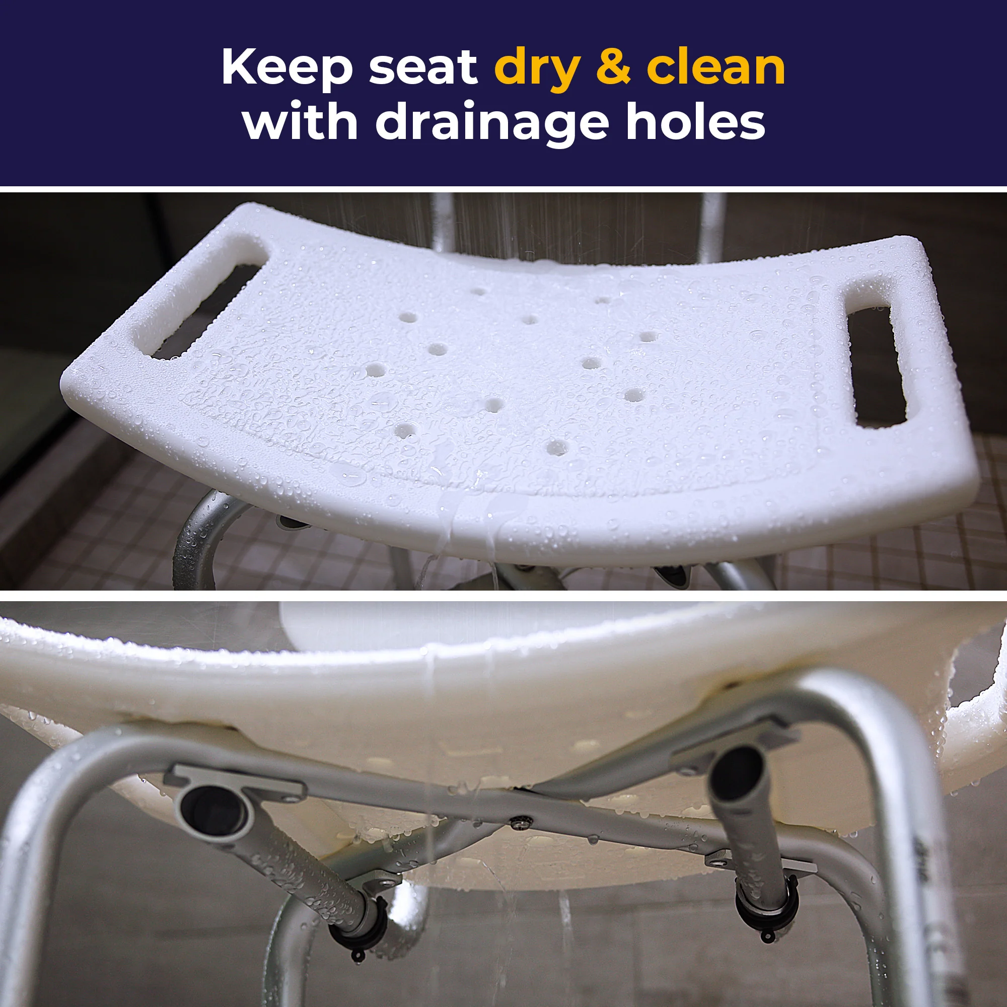 Deluxe Bariatric Shower Chair with Cross-Frame Brace - Image 13