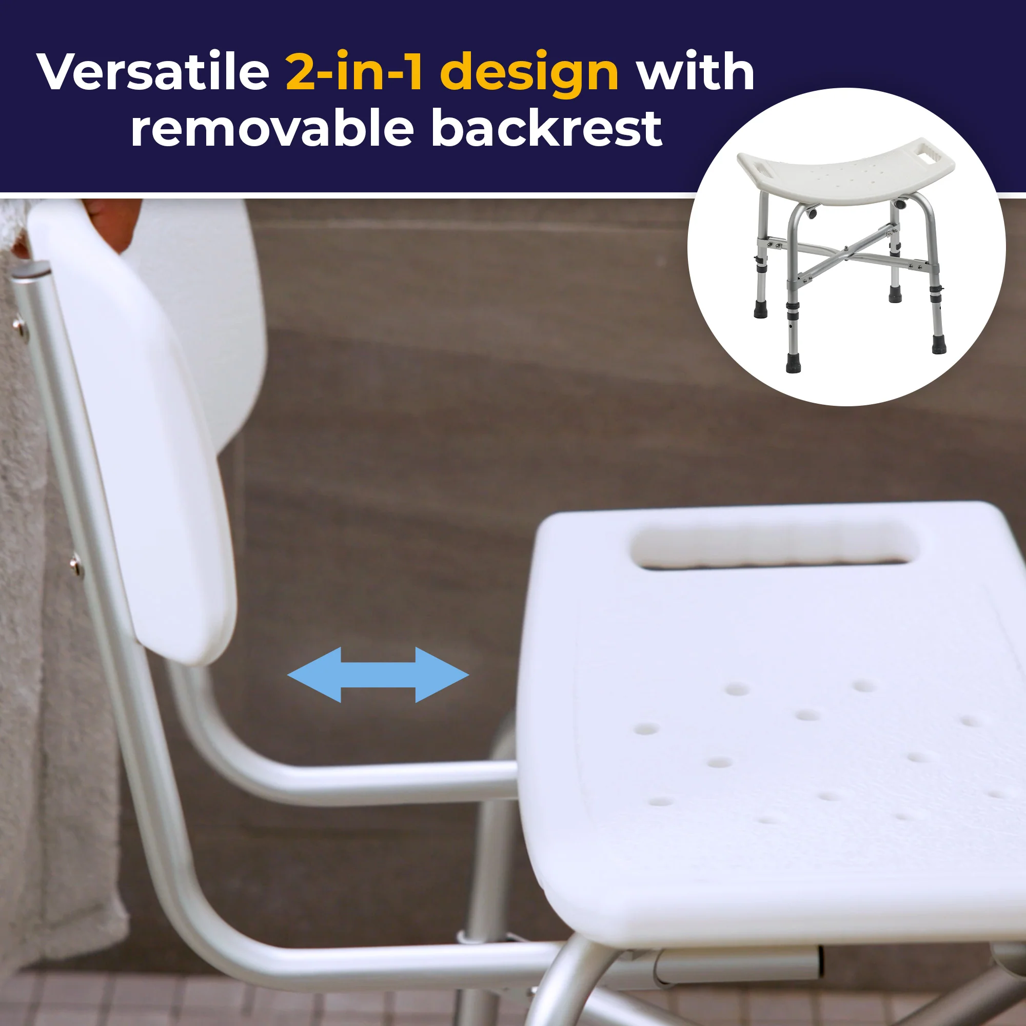 Deluxe Bariatric Shower Chair with Cross-Frame Brace - Image 8