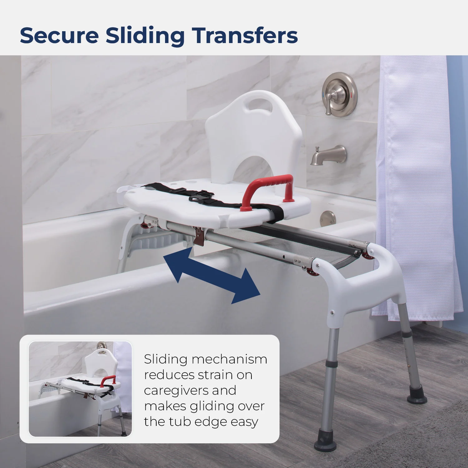 Folding Universal Sliding Transfer Bench - Image 3