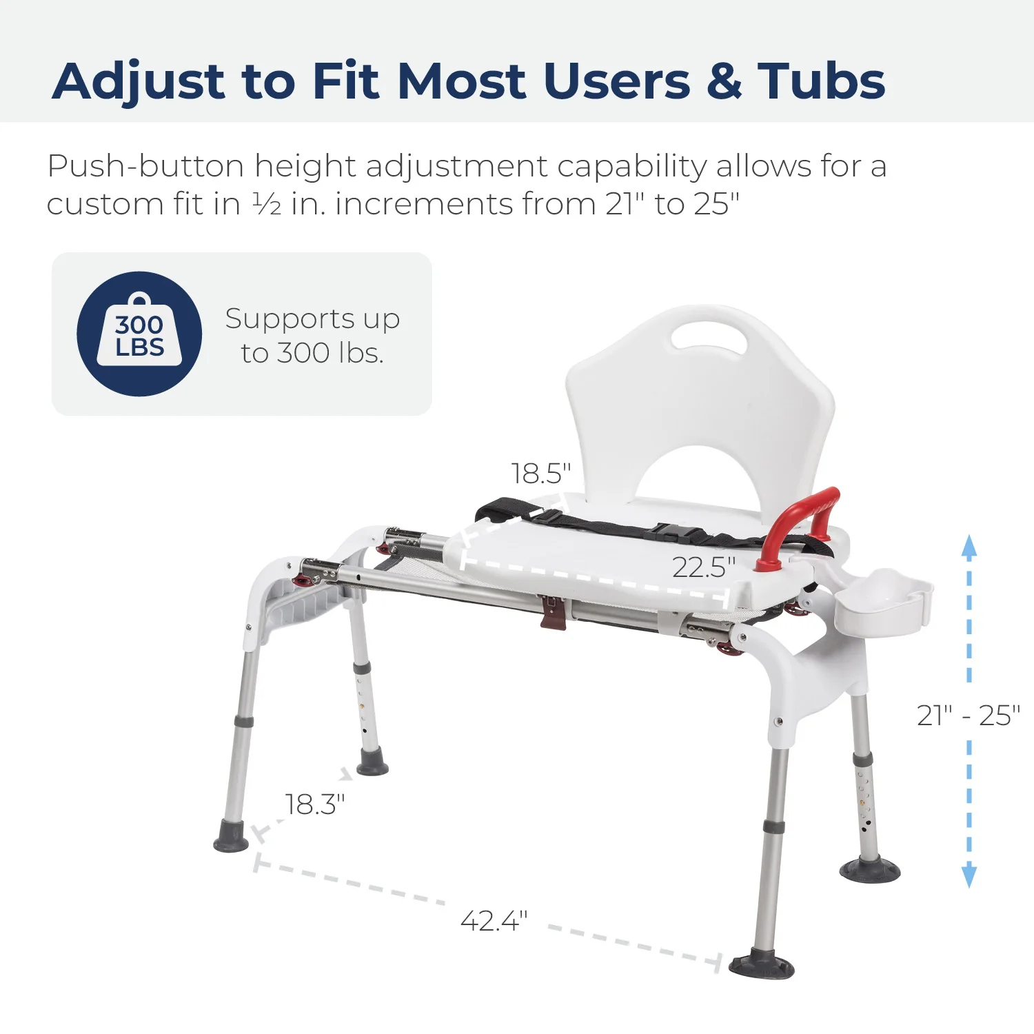Folding Universal Sliding Transfer Bench - Image 9