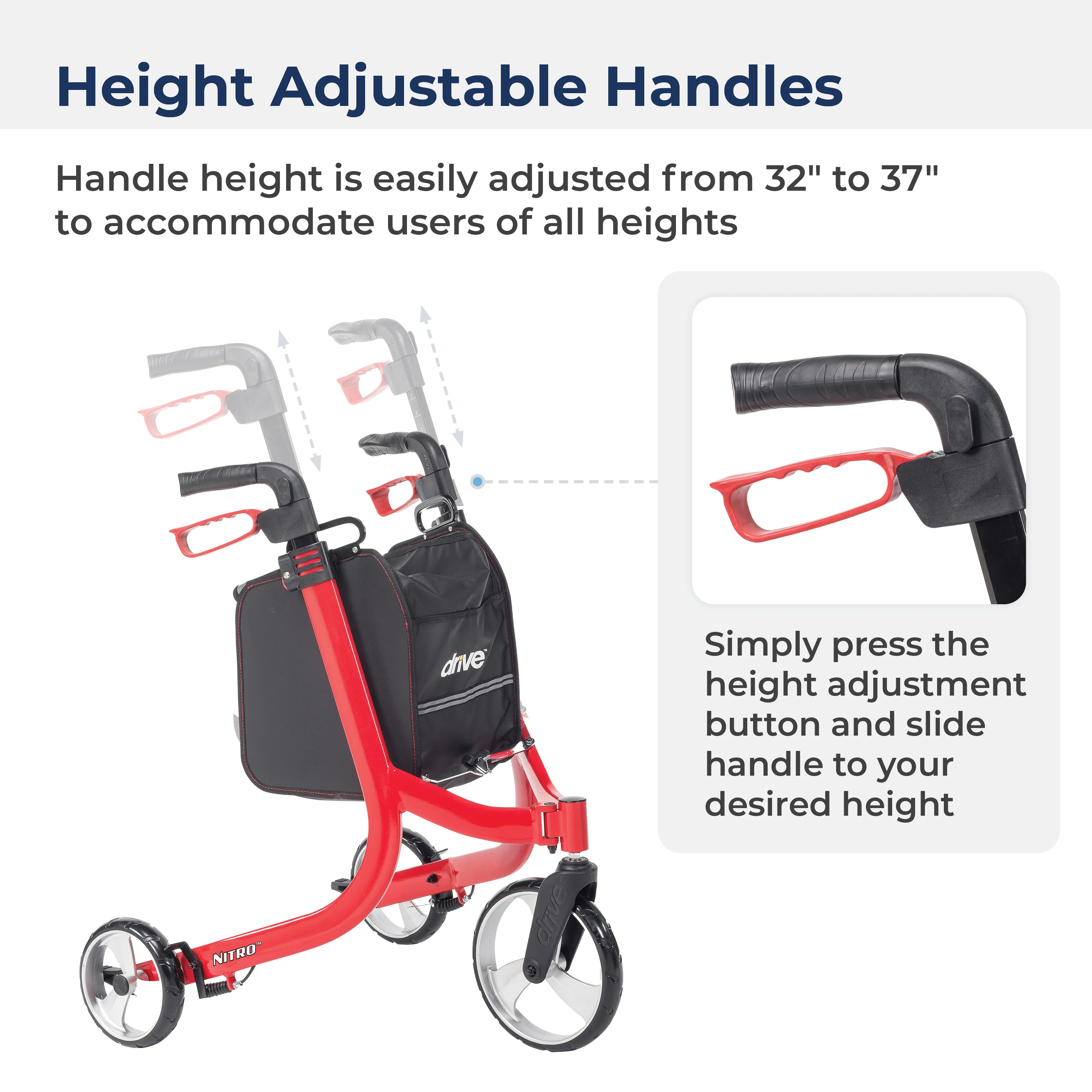 Nitro® 3-Wheel Rollator - Image 6