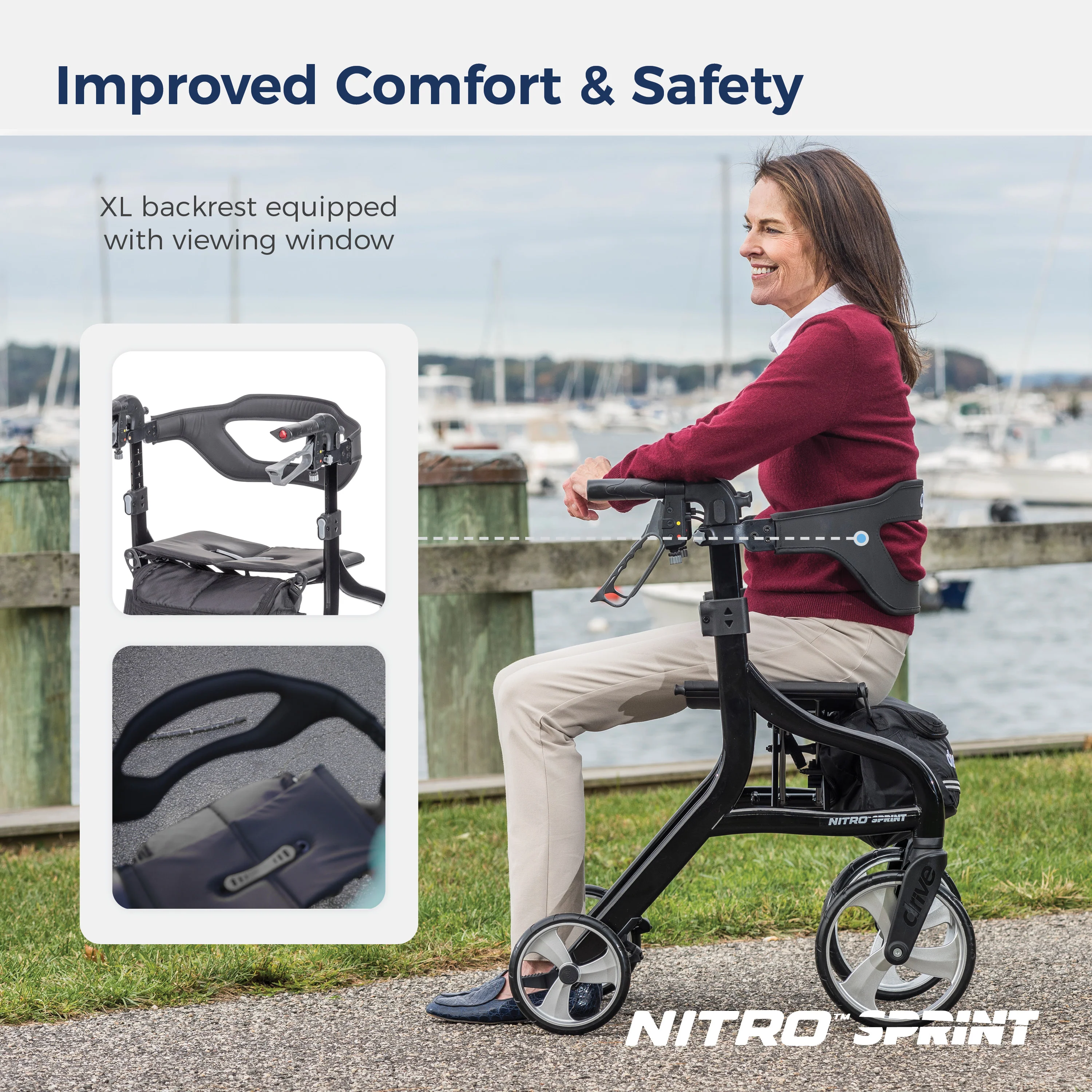 Nitro® Sprint Rollator with Accessories - Image 14