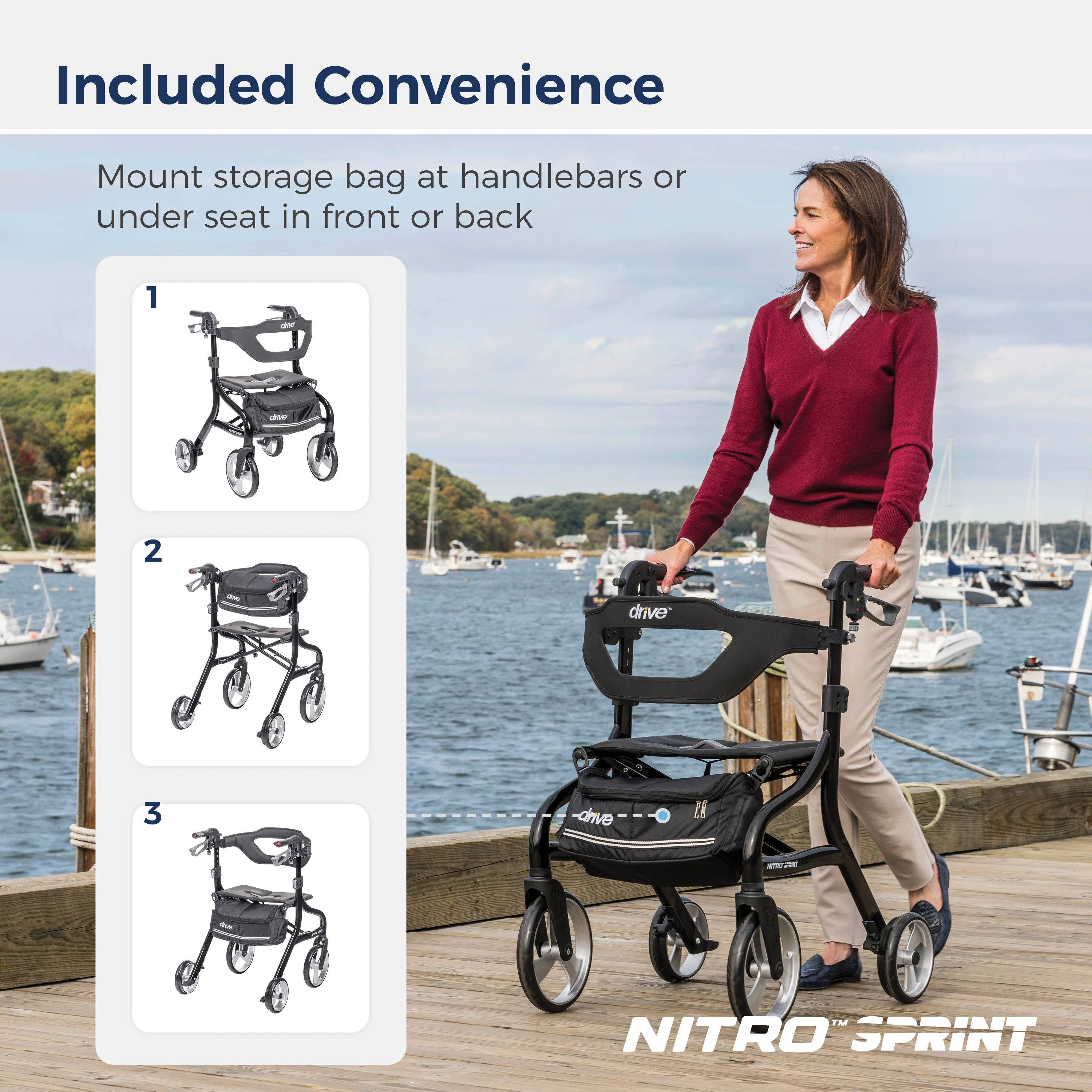 Nitro® Sprint Rollator with Accessories - Image 25