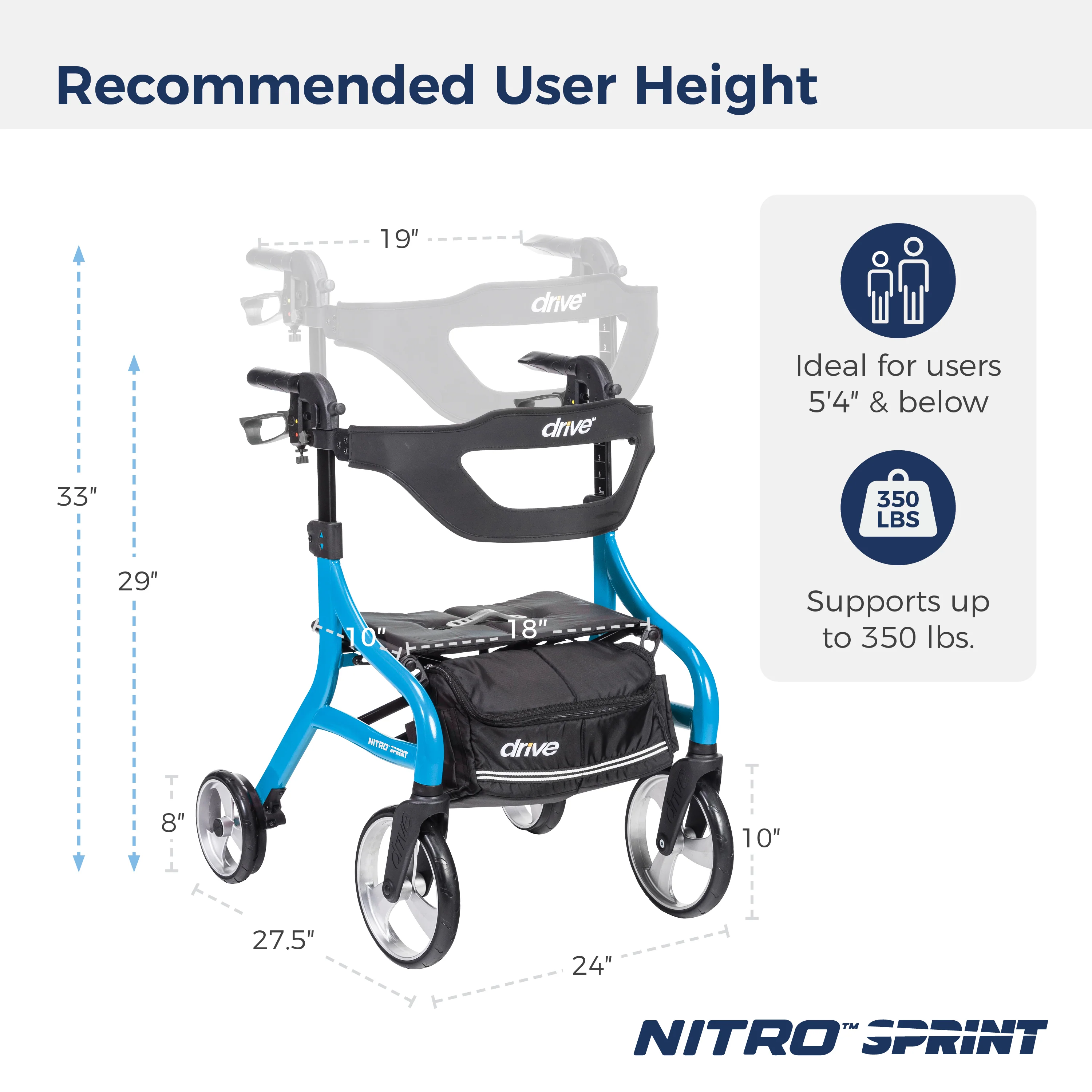 Nitro® Sprint Rollator with Accessories - Image 30