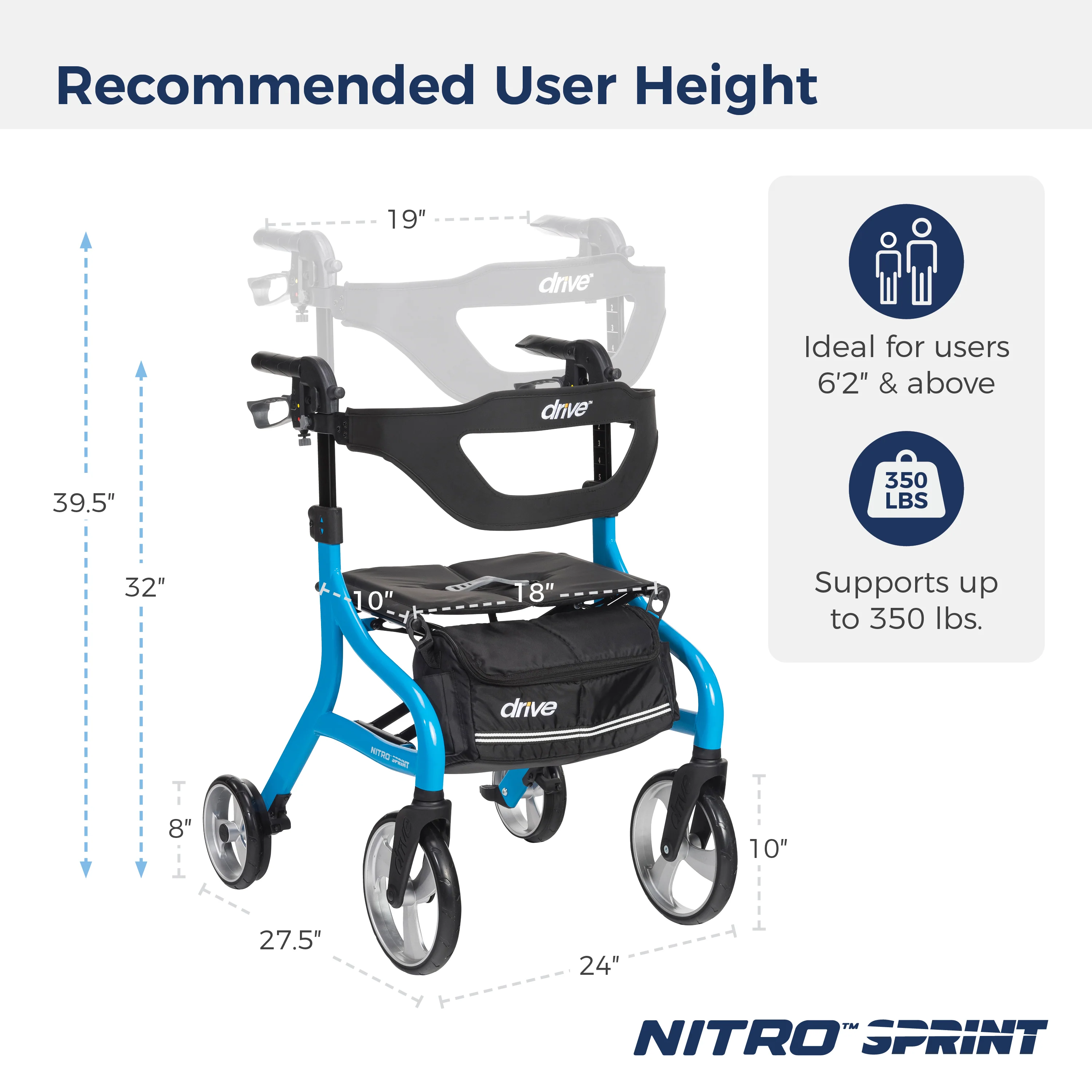 Nitro® Sprint Rollator with Accessories - Image 32