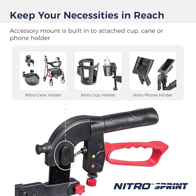 Nitro® Sprint Rollator with Accessories - Image 4
