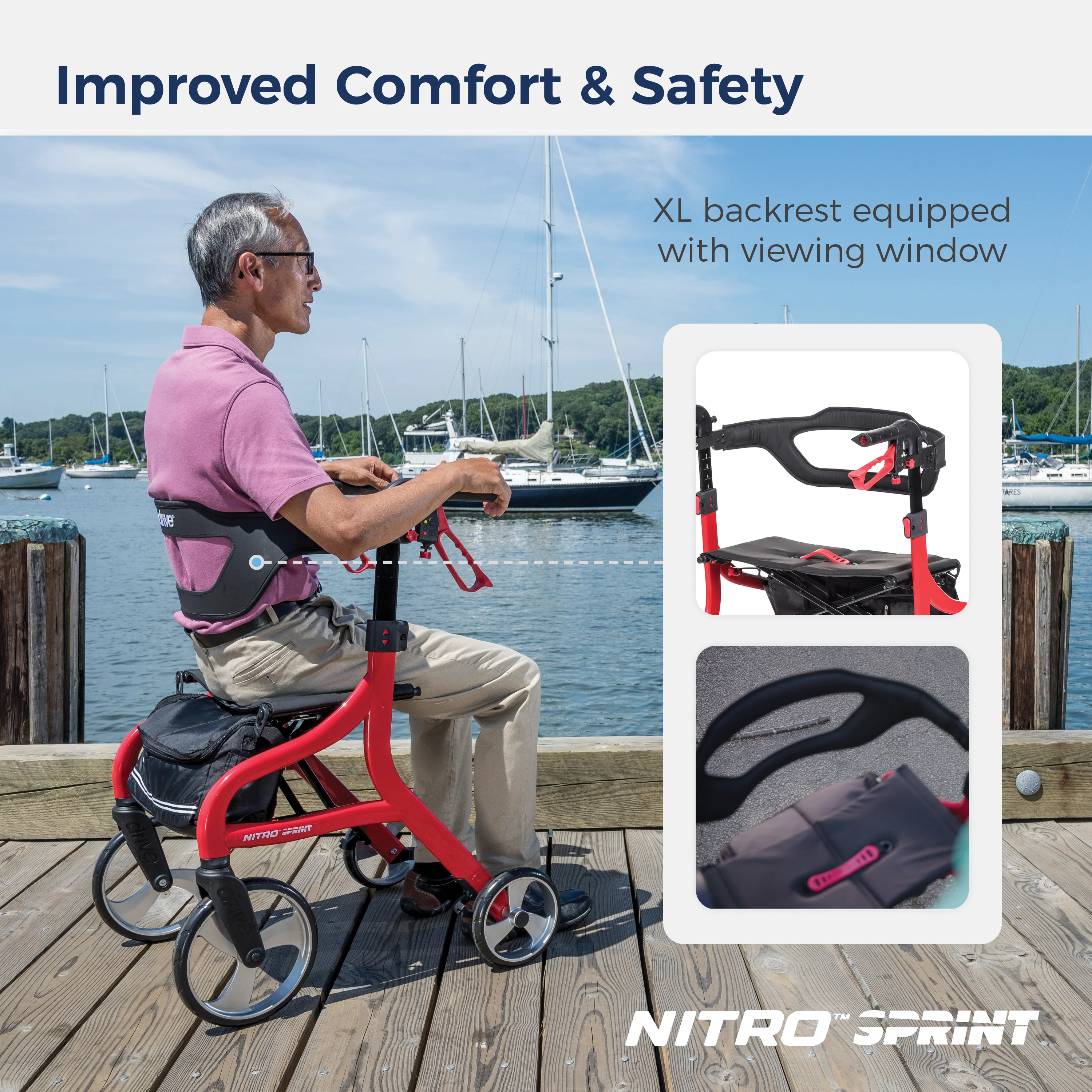 Nitro® Sprint Rollator with Accessories - Image 6